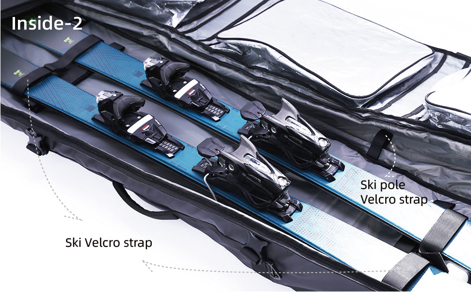 Watertrace Ski and Snowboard Bag with Wheels, Padded Waterproof Large Ski Boot Bag, Double Roller Travel Bag